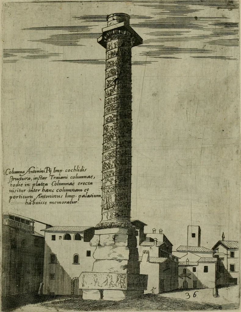An illustration from Vrbis Romae aedificiorvm illvstrivmqvae svpersvnt reliqviae, 1569, leaf 78