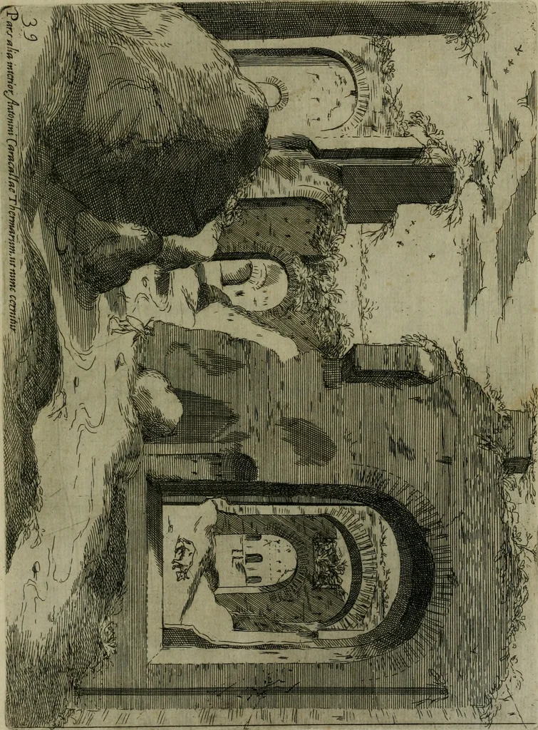 An illustration from Vrbis Romae aedificiorvm illvstrivmqvae svpersvnt reliqviae, 1569, leaf 84