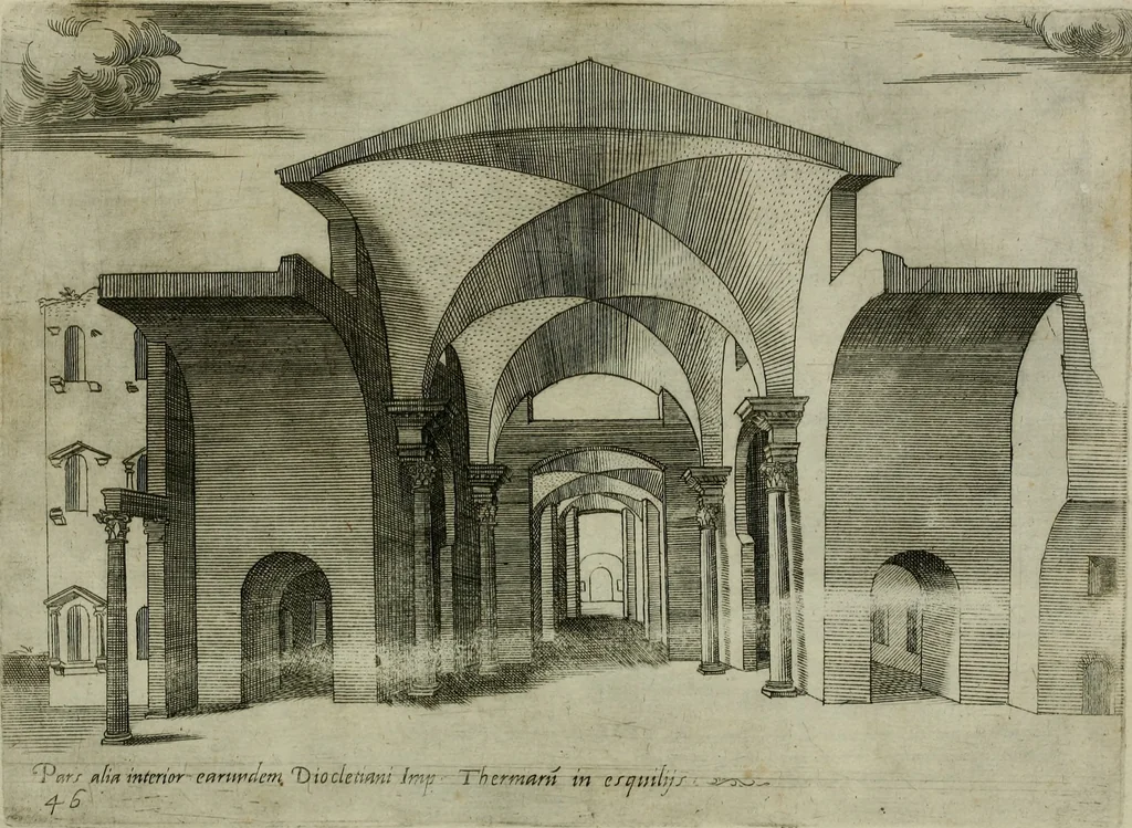 An illustration from Vrbis Romae aedificiorvm illvstrivmqvae svpersvnt reliqviae, 1569, leaf 98