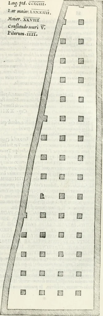 An illustration from Vrbis Romae topographia : nvper ab ipso avctore nonnvllis erroribvs svblatis emandata, addita etiam interpretatione nominum quæ unica litera uel syllaba in antiquis titulis scripta inueniuntur : cvi etiam ab eodem adiectae svnt qvam breuissimæ obseruationes de prænomine, nomine, & cognomine de quibus etsi multi multa scripsere nemo tamen hactenus rei ueritatem attigisse videtur, 1544, leaf 116