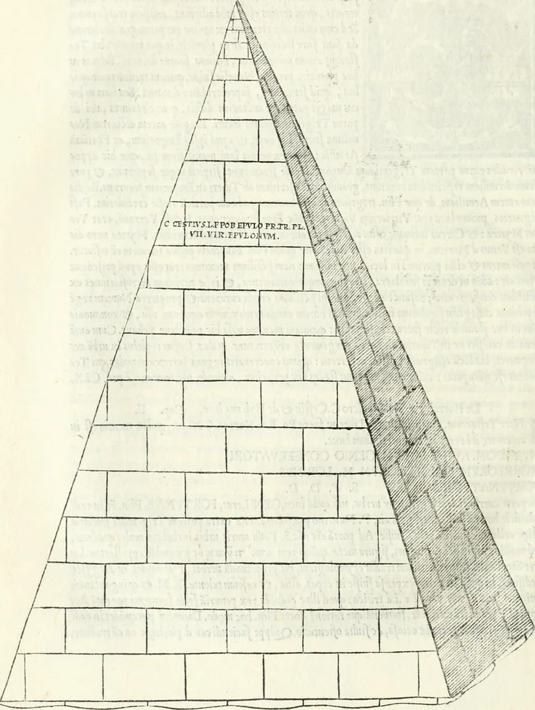 An illustration from Vrbis Romae topographia : nvper ab ipso avctore nonnvllis erroribvs svblatis emandata, addita etiam interpretatione nominum quæ unica litera uel syllaba in antiquis titulis scripta inueniuntur : cvi etiam ab eodem adiectae svnt qvam breuissimæ obseruationes de prænomine, nomine, & cognomine de quibus etsi multi multa scripsere nemo tamen hactenus rei ueritatem attigisse videtur, 1544, leaf 93