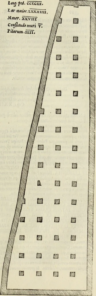 An illustration from Vrbis Romae topographia. Nvper ab ipso avctore nonnvllis erroribvs svblatis emendata. Addita etiam interpretatione Nominum, quae unica Litera, uel Syllaba in antiquis titulis scripta inueniuntur. Cui etiam ab eodem adiectae svnt qvam-breuissimae obseruationes de praenomine, nomine, & cognomine. De quibus etsi multi multa scriptsere, nemo tamen hactenus rei ueritatem attigisse videtur, 1544, leaf 104