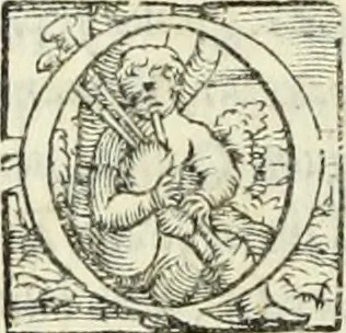 An illustration from Vrbis Romae topographia. Nvper ab ipso avctore nonnvllis erroribvs svblatis emendata. Addita etiam interpretatione Nominum, quae unica Litera, uel Syllaba in antiquis titulis scripta inueniuntur. Cui etiam ab eodem adiectae svnt qvam-breuissimae obseruationes de praenomine, nomine, & cognomine. De quibus etsi multi multa scriptsere, nemo tamen hactenus rei ueritatem attigisse videtur, 1544, leaf 35