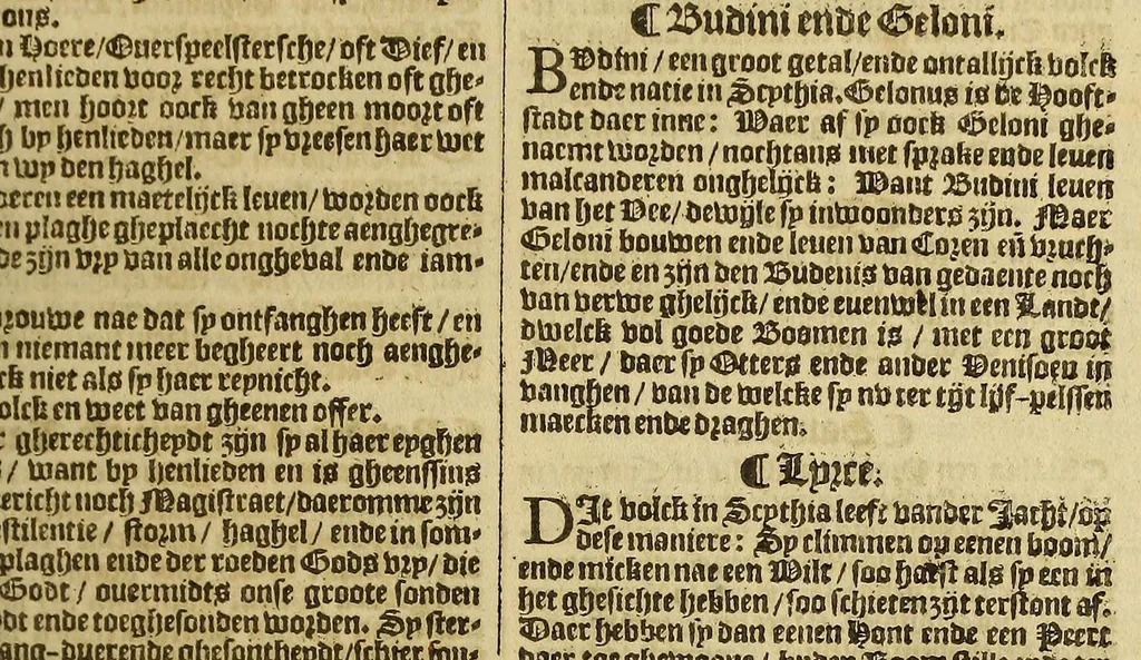 An illustration from VVerelt-boeck, : spieghel ende beeltenisse des gheheelen aerdtbodems,, 1595, leaf 109