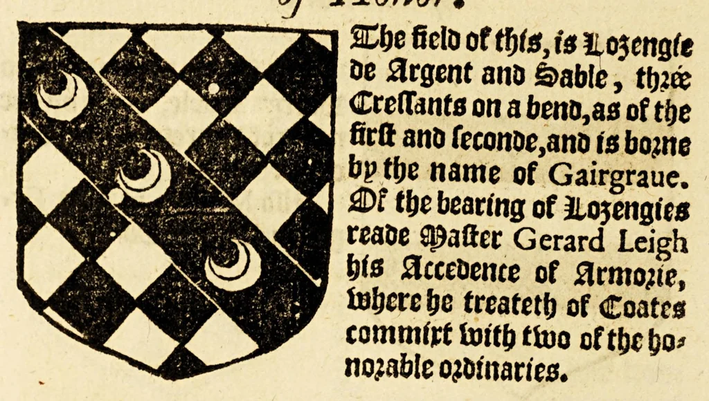 An illustration from VVorkes of armorie : deuided into three bookes, entituled, the concordes of armorie, the armorie of honor, and of cotes and creastes,, 1597, leaf 274