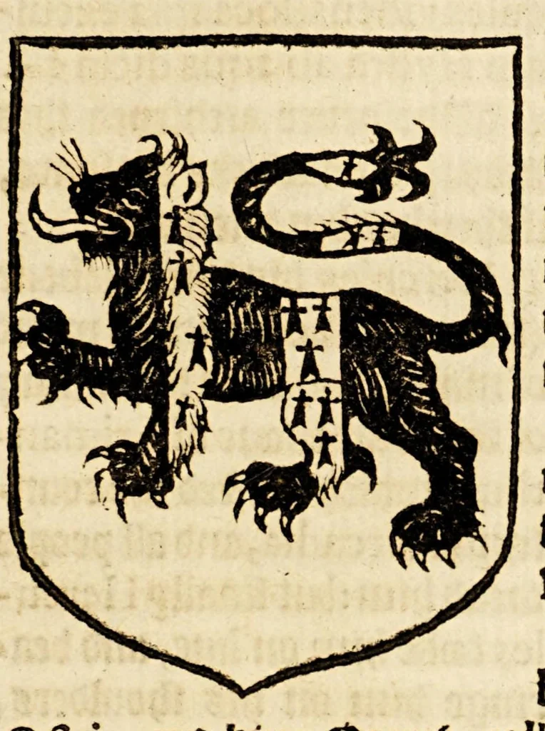 An illustration from VVorkes of armorie : deuided into three bookes, entituled, the concordes of armorie, the armorie of honor, and of cotes and creastes,, 1597, leaf 301