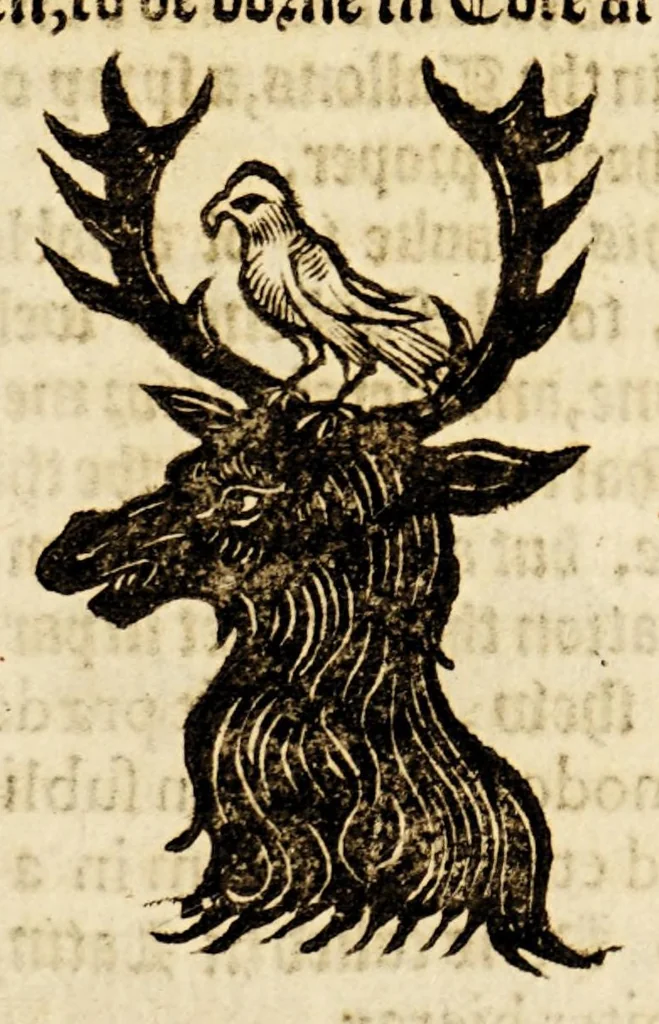 An illustration from VVorkes of armorie : deuided into three bookes, entituled, the concordes of armorie, the armorie of honor, and of cotes and creastes,, 1597, leaf 339