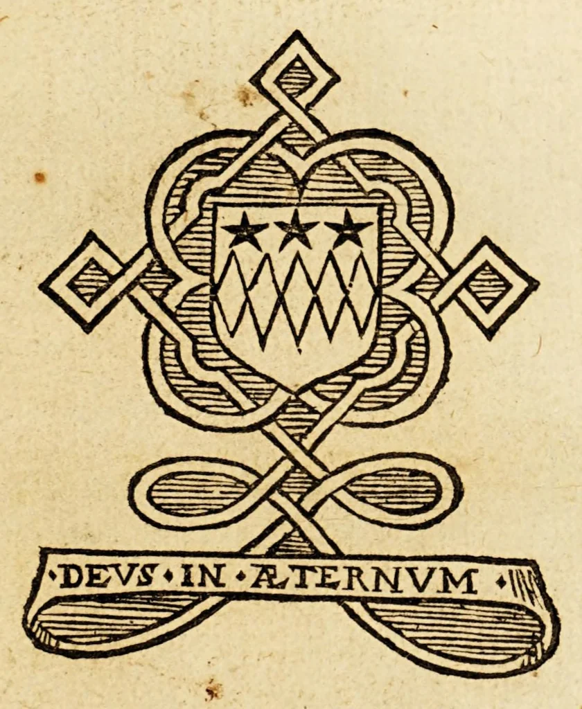 An illustration from VVorkes of armorie : deuided into three bookes, entituled, the concordes of armorie, the armorie of honor, and of cotes and creastes,, 1597, leaf 7
