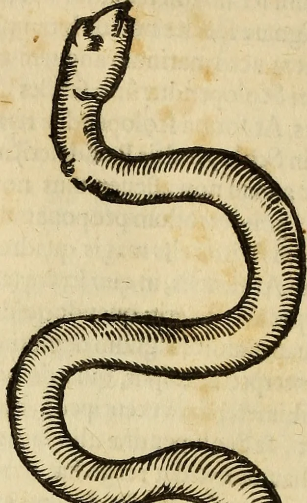 An illustration from Vylssis Aldrovandi ... Serpentvm, et draconv historiae libri dvo : Bartholomaevs Ambrosinvs ... opus concinnauit ... : cum indice memorabilium, nec non uariar linguar locupletissimo, 1640, leaf 315
