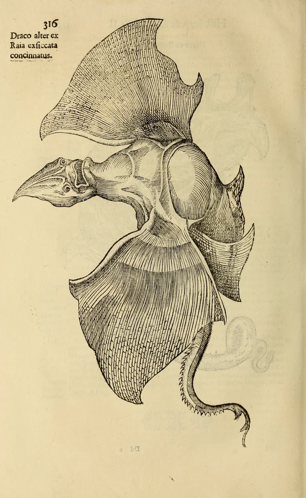 An illustration from Vylssis Aldrovandi ... Serpentvm, et draconv historiae libri dvo : Bartholomaevs Ambrosinvs ... opus concinnauit ... : cum indice memorabilium, nec non uariar linguar locupletissimo, 1640, leaf 327