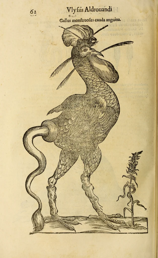 An illustration from Vylssis Aldrovandi ... Serpentvm, et draconv historiae libri dvo : Bartholomaevs Ambrosinvs ... opus concinnauit ... : cum indice memorabilium, nec non uariar linguar locupletissimo, 1640, leaf 73