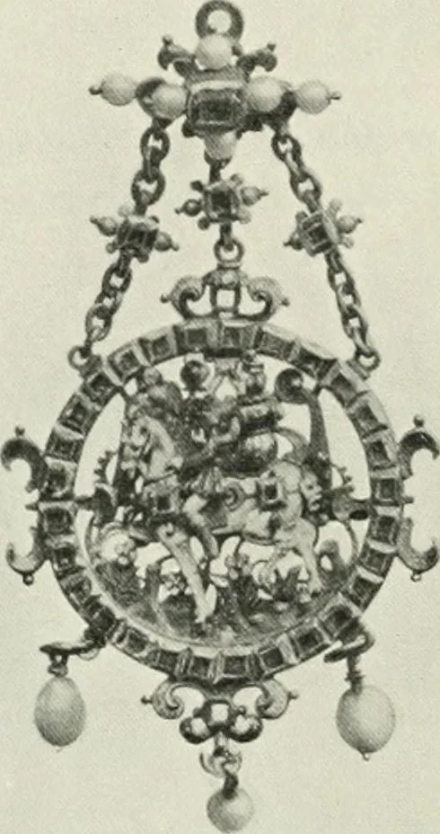 An illustration from The Waddesdon bequest : catalog of the works of art bequeathed to the British Museum by Baron Ferdinand Rothschild, 1898, 1902, leaf 105