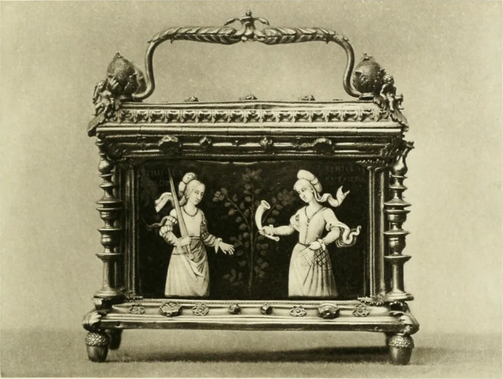 An illustration from The Waddesdon bequest : catalog of the works of art bequeathed to the British Museum by Baron Ferdinand Rothschild, 1898, 1902, leaf 164