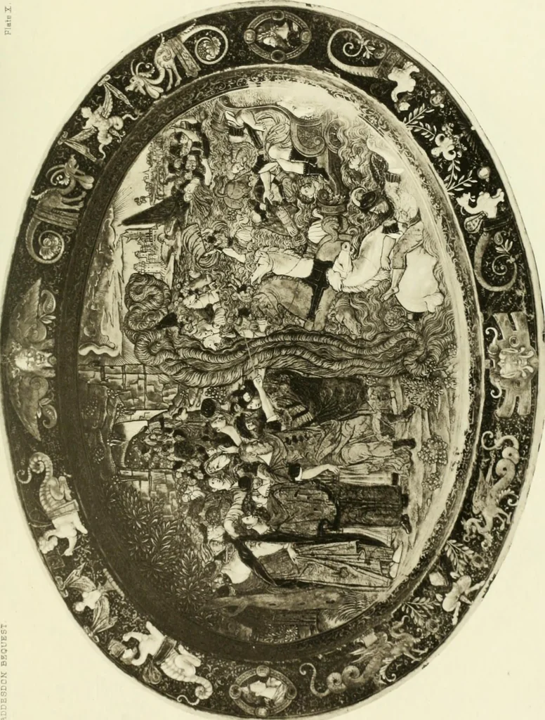 An illustration from The Waddesdon bequest : catalog of the works of art bequeathed to the British Museum by Baron Ferdinand Rothschild, 1898, 1902, leaf 170