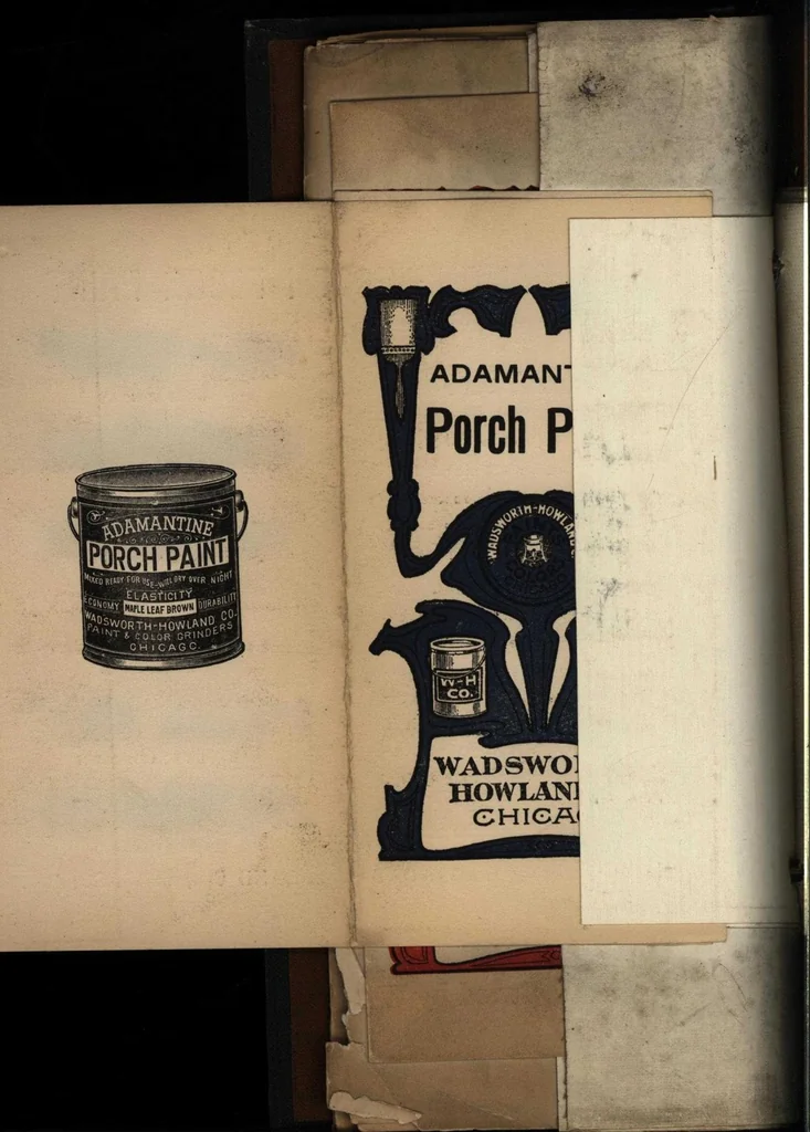 An illustration from [Wadsworth, Howland & Company post binder for paint sample catalogs], 1900, leaf 12