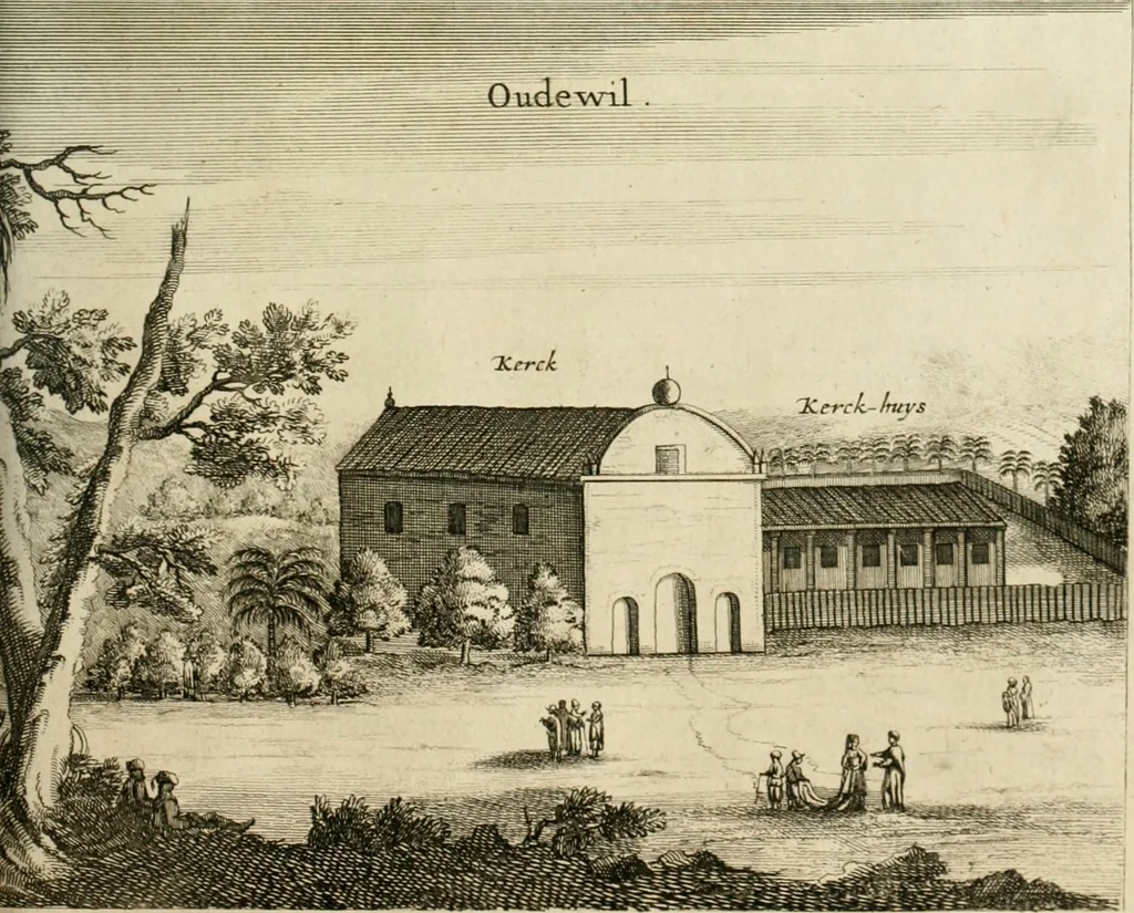 An illustration from Wahrhaftige ausführliche beschreibung der berühmten ostindischen kusten Malabar und Coromandel, als auch der insel Zeylon: samt dero angräntzenden und untergehörigen reichen, fürstentühmen, ländern, städten ... so wol auch der merkwürdigsten kriegshändel, belägerungen, feld- und seeschlachten, sonderlich zwischen den Portugesen und Holländern, handel-und kaufmannschaften: durchgehends verzieret mit neuen landkahrten und abbildungen der vornehmsten städte, festungen, trachten, thiere, früchte, &c. so in India selbst nach dem leben gezeichnet, und folgends mit fleiss zu kupfer gebracht: benebst einer umständlichen und gründlichen entdeckung der abgötterey der ost-indischen heyden, Malabaren, Benjanen, Gentiven, Bramines &c. .., 1672, leaf 456