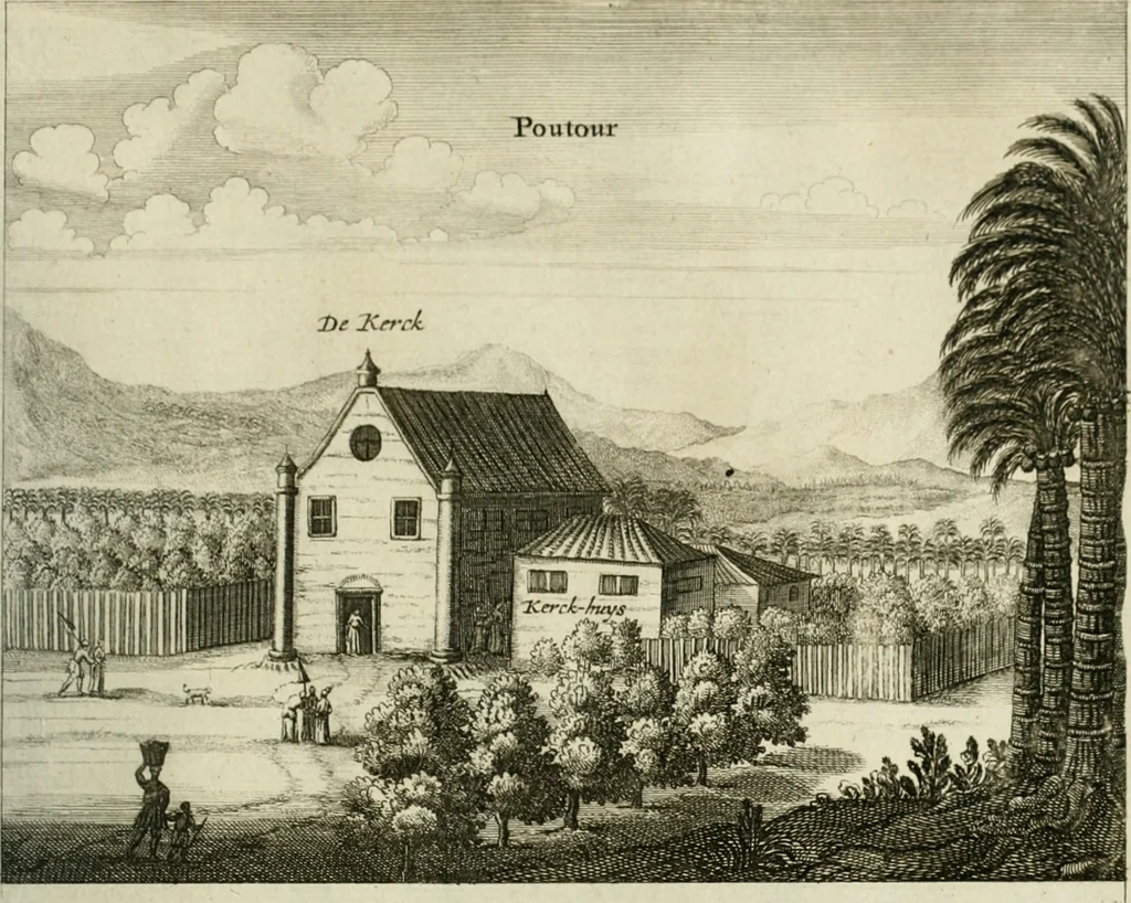 An illustration from Wahrhaftige ausführliche beschreibung der berühmten ostindischen kusten Malabar und Coromandel, als auch der insel Zeylon: samt dero angräntzenden und untergehörigen reichen, fürstentühmen, ländern, städten ... so wol auch der merkwürdigsten kriegshändel, belägerungen, feld- und seeschlachten, sonderlich zwischen den Portugesen und Holländern, handel-und kaufmannschaften: durchgehends verzieret mit neuen landkahrten und abbildungen der vornehmsten städte, festungen, trachten, thiere, früchte, &c. so in India selbst nach dem leben gezeichnet, und folgends mit fleiss zu kupfer gebracht: benebst einer umständlichen und gründlichen entdeckung der abgötterey der ost-indischen heyden, Malabaren, Benjanen, Gentiven, Bramines &c. .., 1672, leaf 468