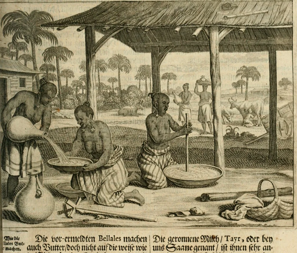 An illustration from Wahrhaftige ausführliche beschreibung der berühmten ostindischen kusten Malabar und Coromandel, als auch der insel Zeylon: samt dero angräntzenden und untergehörigen reichen, fürstentühmen, ländern, städten ... so wol auch der merkwürdigsten kriegshändel, belägerungen, feld- und seeschlachten, sonderlich zwischen den Portugesen und Holländern, handel-und kaufmannschaften: durchgehends verzieret mit neuen landkahrten und abbildungen der vornehmsten städte, festungen, trachten, thiere, früchte, &c. so in India selbst nach dem leben gezeichnet, und folgends mit fleiss zu kupfer gebracht: benebst einer umständlichen und gründlichen entdeckung der abgötterey der ost-indischen heyden, Malabaren, Benjanen, Gentiven, Bramines &c. .., 1672, leaf 490