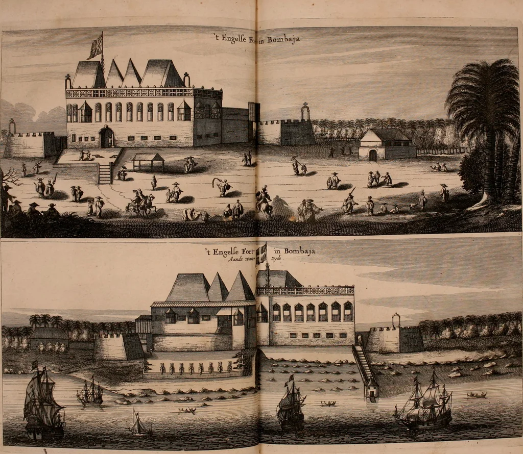 An illustration from Wahrhaftige ausführliche beschreibung der berühmten ostindischen kusten Malabar und Coromandel, als auch der insel Zeylon: samt dero angräntzenden und untergehörigen reichen, fürstentühmen, ländern, städten ... so wol auch der merkwürdigsten kriegshändel, belägerungen, feld- und seeschlachten, sonderlich zwischen den Portugesen und Holländern, handel-und kaufmannschaften: durchgehends verzieret mit neuen landkahrten und abbildungen der vornehmsten städte, festungen, trachten, thiere, früchte, &c. so in India selbst nach dem leben gezeichnet, und folgends mit fleiss zu kupfer gebracht: benebst einer umständlichen und gründlichen entdeckung der abgötterey der ost-indischen heyden, Malabaren, Benjanen, Gentiven, Bramines &c. .., 1672, leaf 87