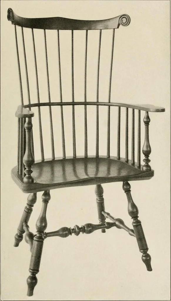 An illustration from Wallace Nutting Windsors : correct Windsor furniture., 1918, leaf 10