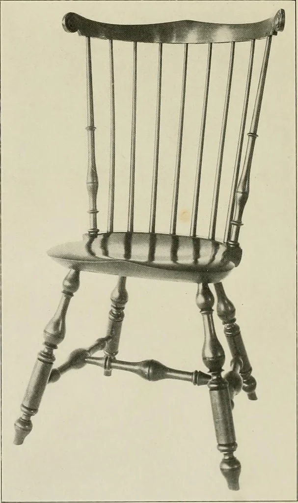 An illustration from Wallace Nutting Windsors : correct Windsor furniture., 1918, leaf 11