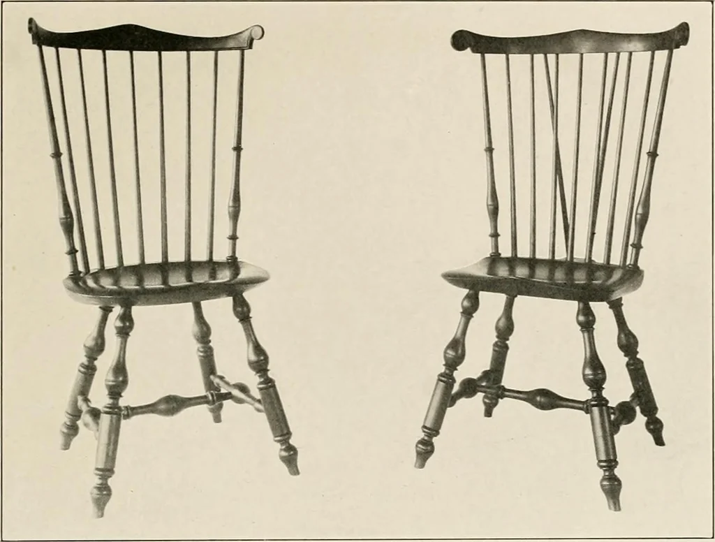 An illustration from Wallace Nutting Windsors : correct Windsor furniture., 1918, leaf 12