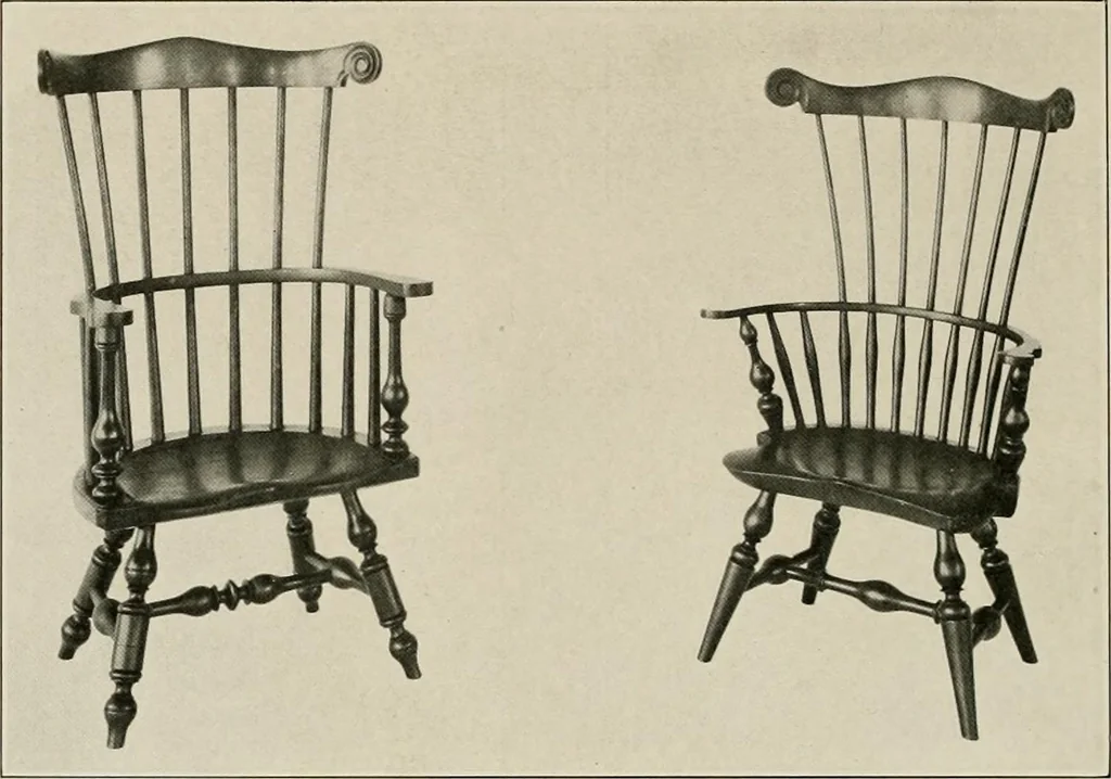 An illustration from Wallace Nutting Windsors : correct Windsor furniture., 1918, leaf 19