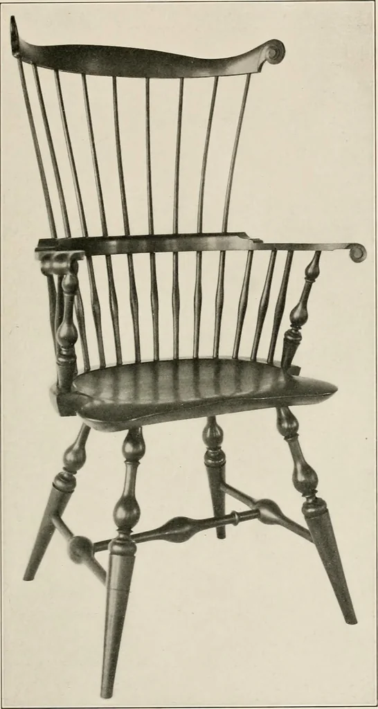 An illustration from Wallace Nutting Windsors : correct Windsor furniture., 1918, leaf 20