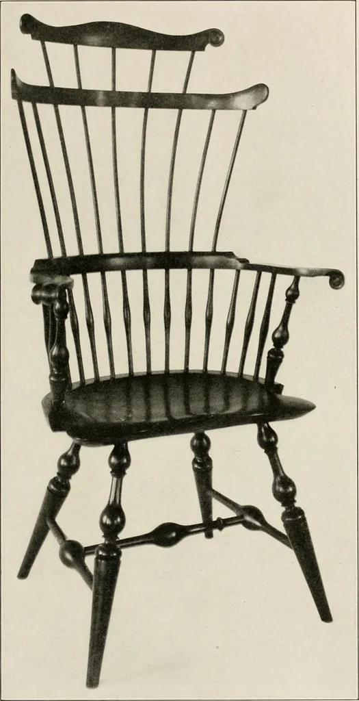 An illustration from Wallace Nutting Windsors : correct Windsor furniture., 1918, leaf 22