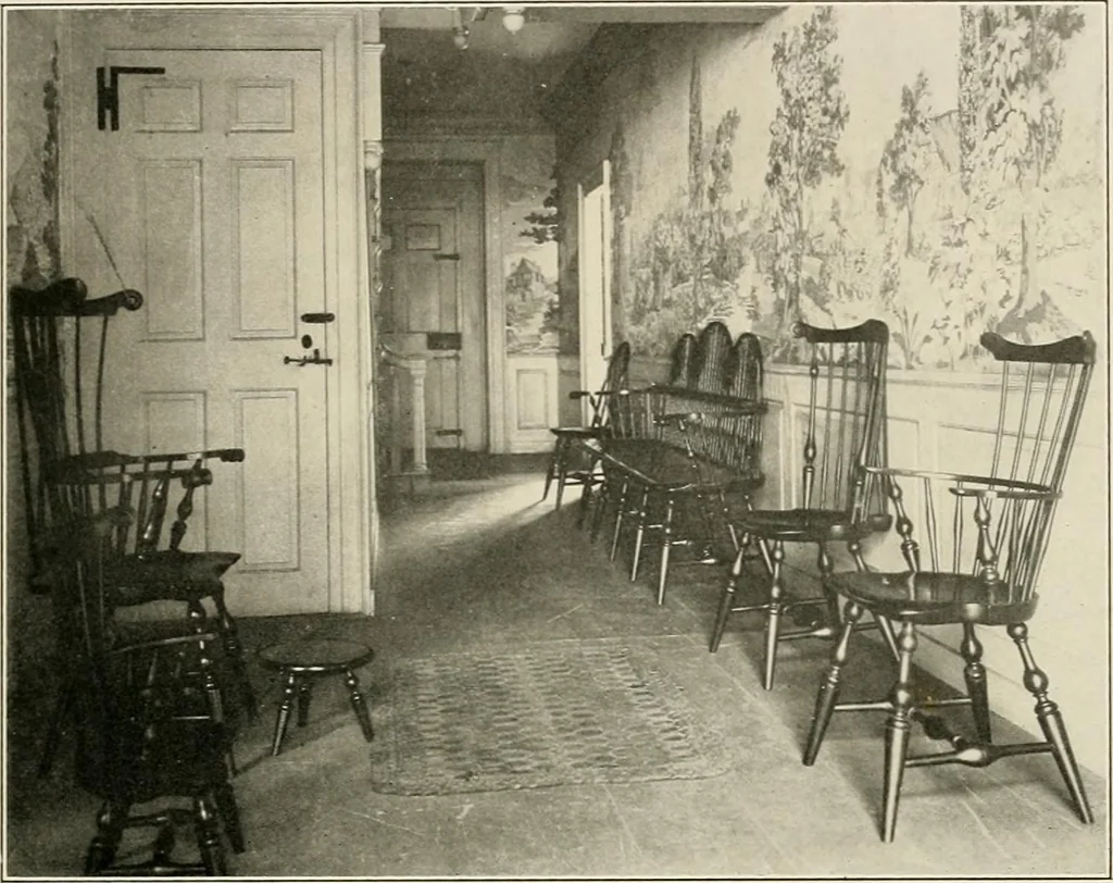 An illustration from Wallace Nutting Windsors : correct Windsor furniture., 1918, leaf 4