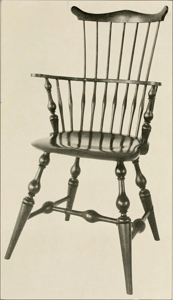 An illustration from Wallace Nutting Windsors : correct Windsor furniture., 1918, leaf 44