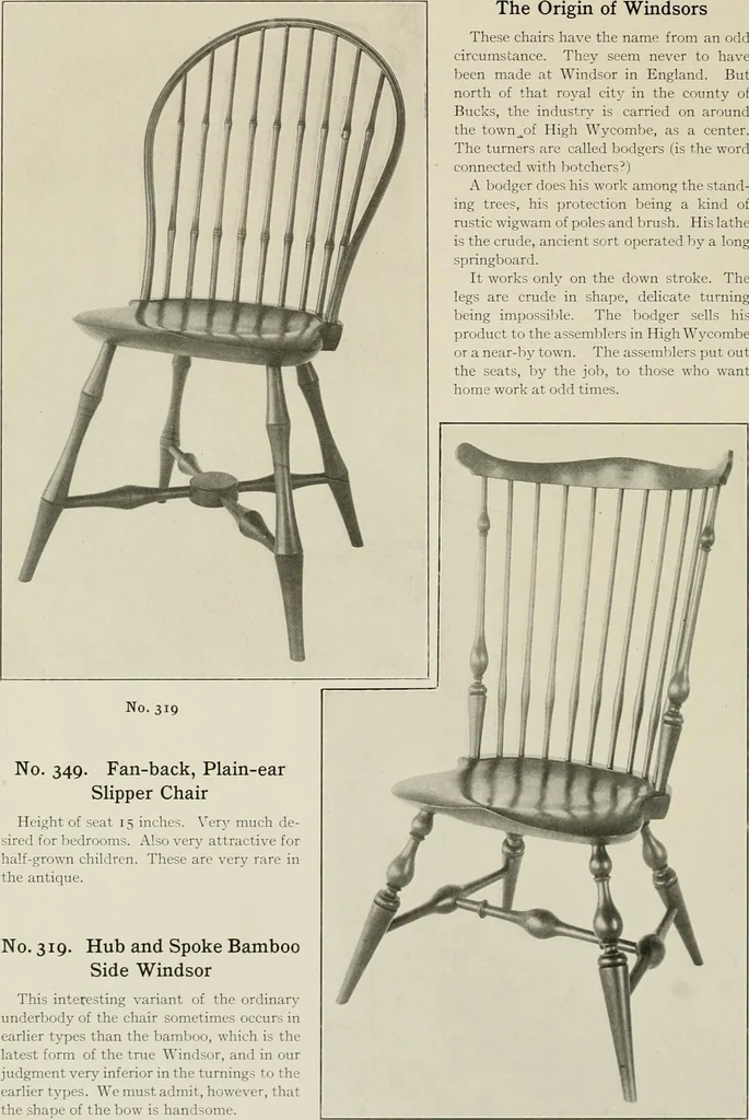 An illustration from Wallace Nutting Windsors : correct Windsor furniture., 1918, leaf 45