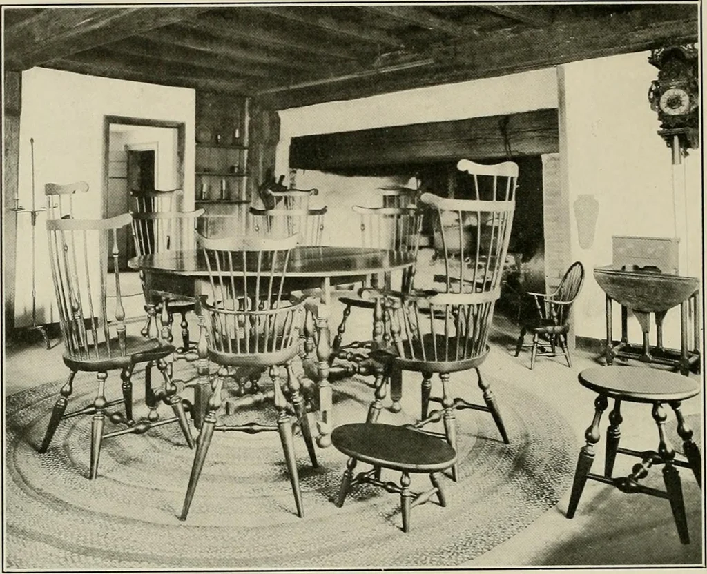 An illustration from Wallace Nutting Windsors : correct Windsor furniture., 1918, leaf 5
