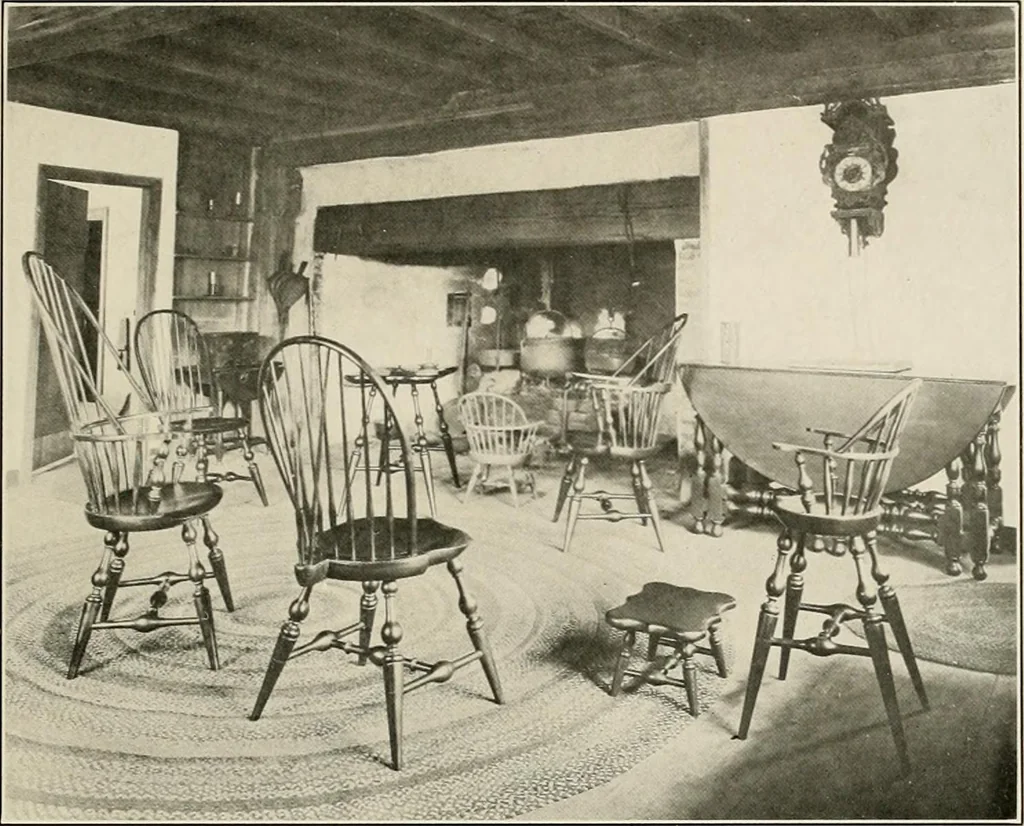 An illustration from Wallace Nutting Windsors : correct Windsor furniture., 1918, leaf 6