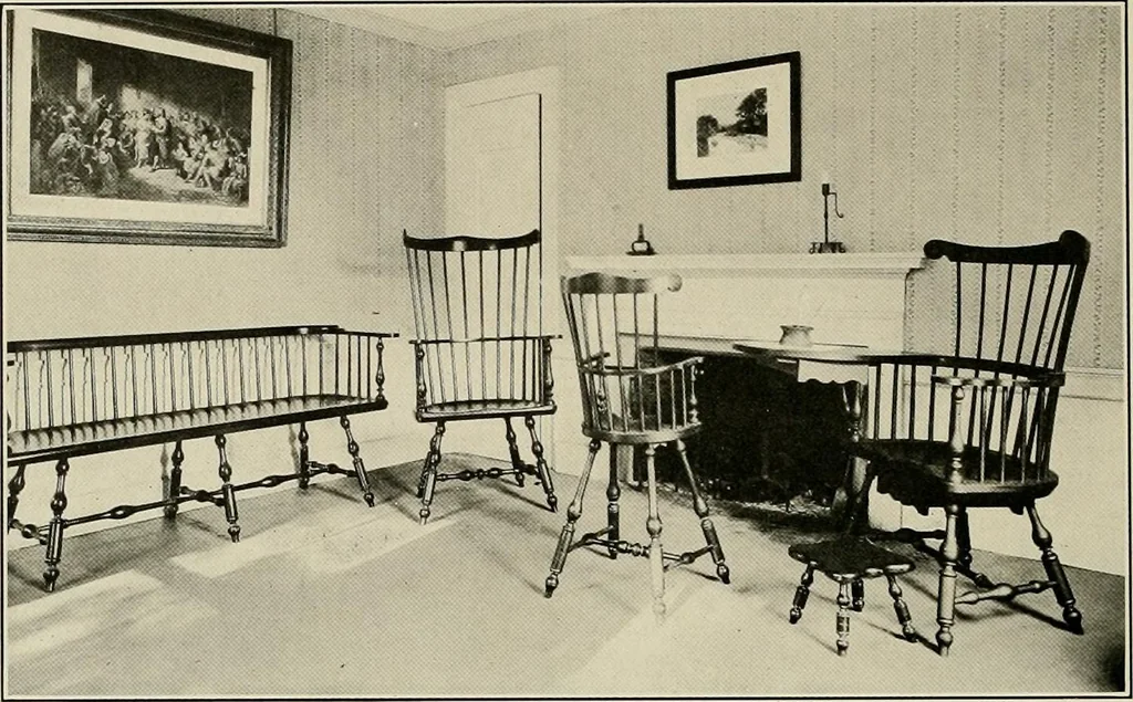 An illustration from Wallace Nutting Windsors : correct Windsor furniture., 1918, leaf 7