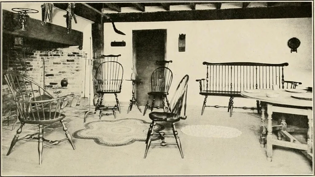 An illustration from Wallace Nutting Windsors : correct Windsor furniture., 1918, leaf 8