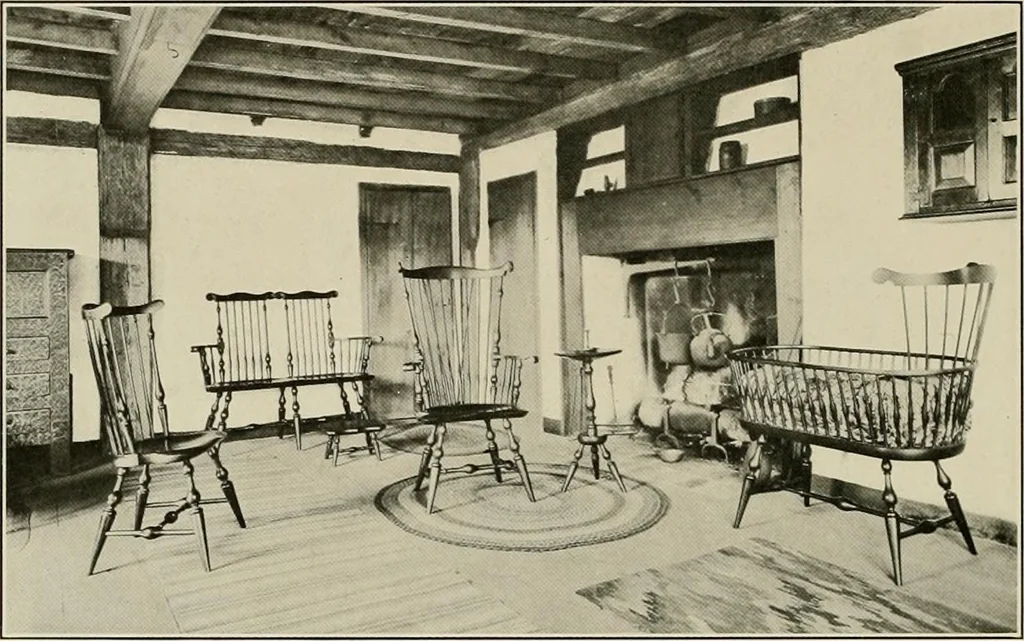 An illustration from Wallace Nutting Windsors : correct Windsor furniture., 1918, leaf 9