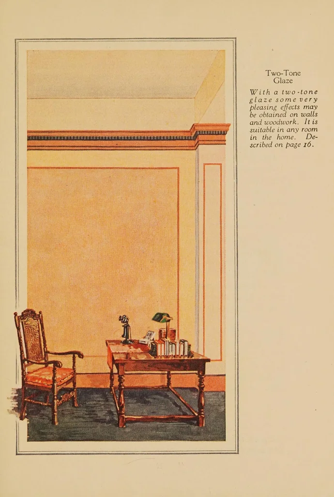 An illustration from Wall effects of distinction for the home : a practical and interesting booklet on artistic wall finishes ..., 1923, leaf 19