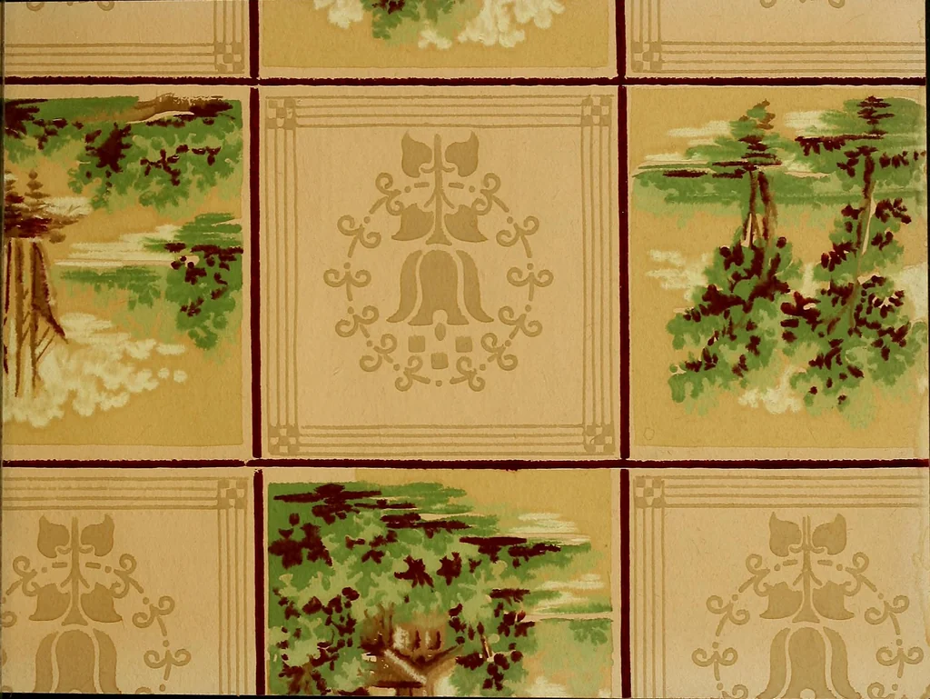 An illustration from Wall paper., 1900, leaf 40