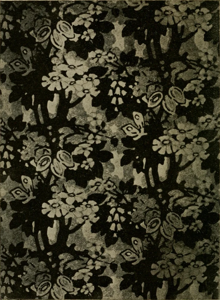 An illustration from Wall paper, its origin, development and manufacture, 1922, leaf 27