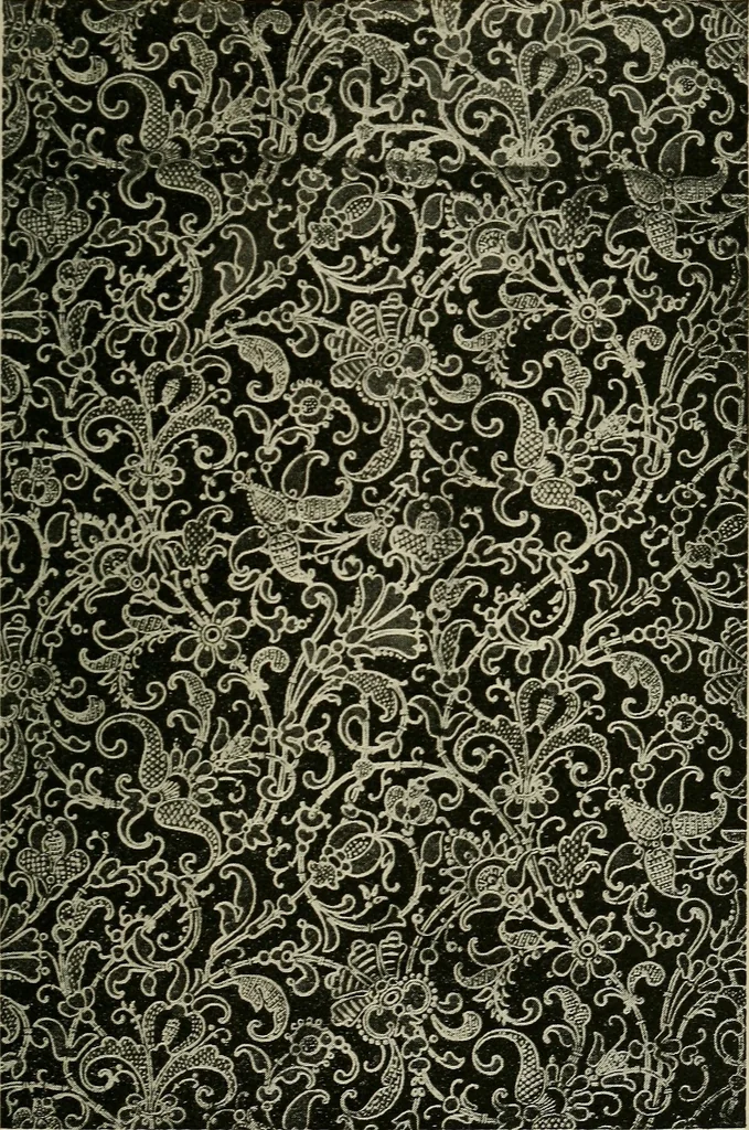 An illustration from Wall paper, its origin, development and manufacture, 1922, leaf 34