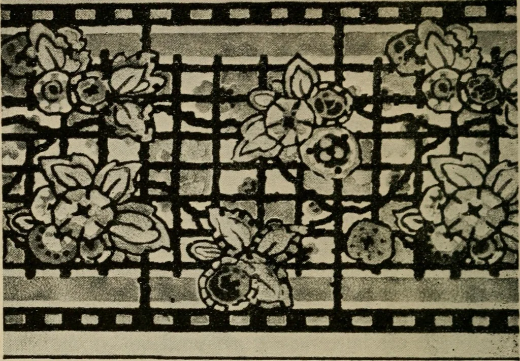 An illustration from Wall paper, its origin, development and manufacture, 1922, leaf 63