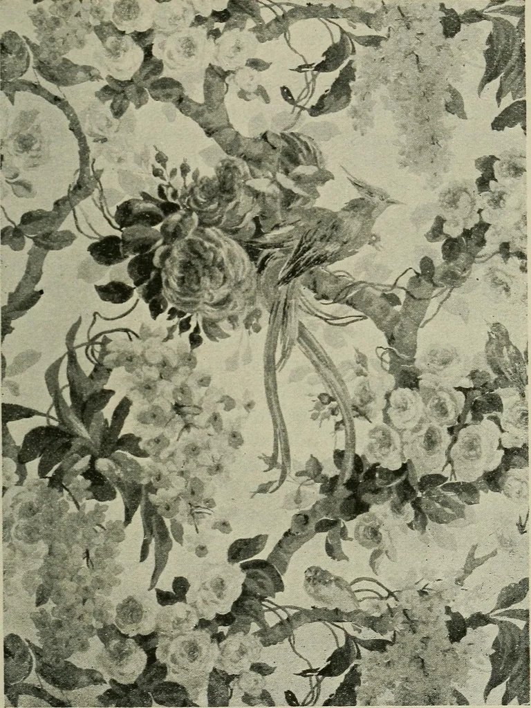 An illustration from Wall paper, its origin, development and manufacture, 1922, leaf 72
