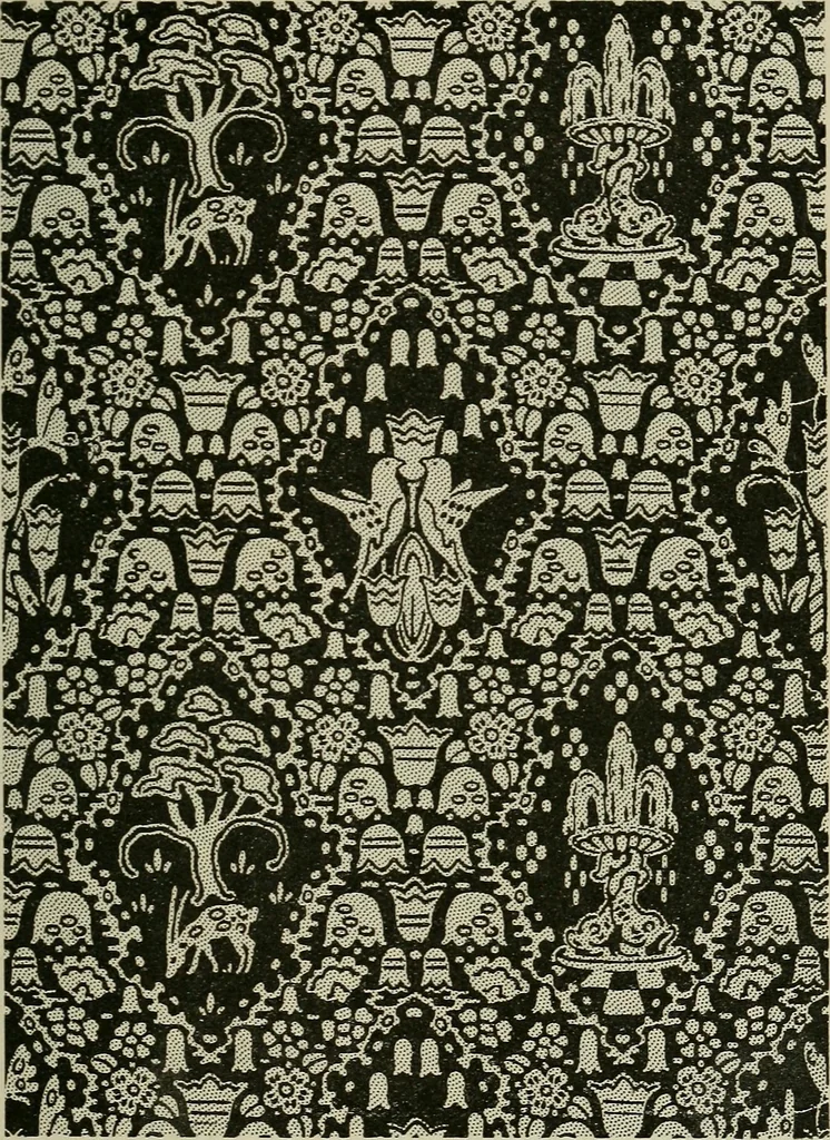 An illustration from Wall paper, its origin, development and manufacture, 1922, leaf 98