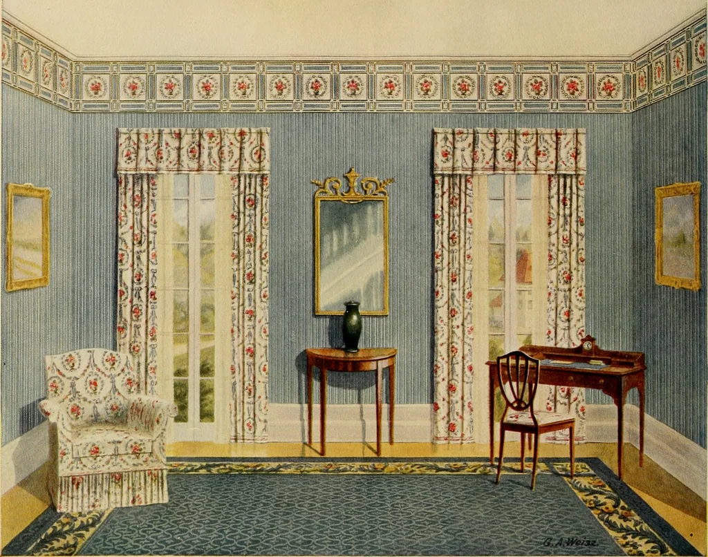 An illustration from Wall papers and cretonnes., 1915, leaf 11