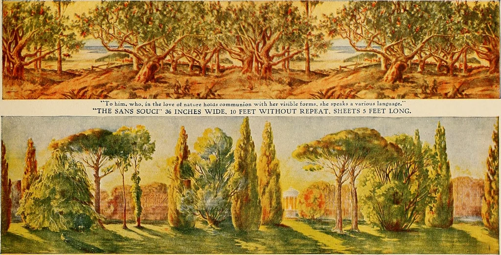 An illustration from Wall papers and cretonnes., 1915, leaf 14