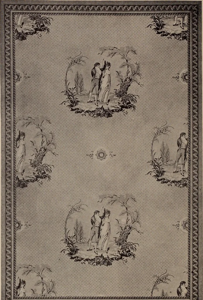 An illustration from Wall-papers old and new : exclusive designs, 1900, leaf 15