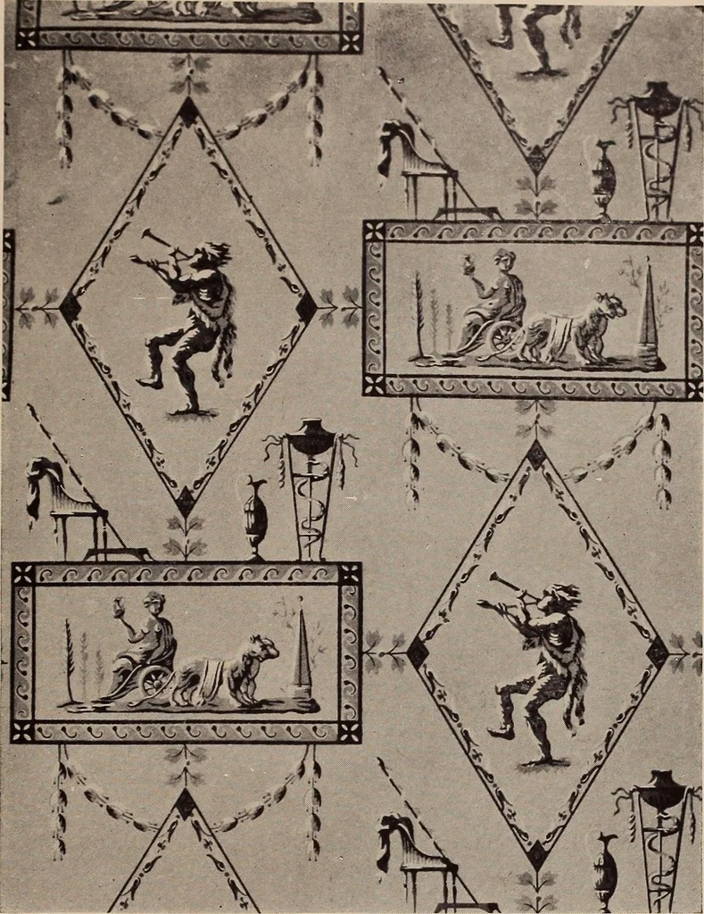 An illustration from Wall-papers old and new : exclusive designs, 1900, leaf 22
