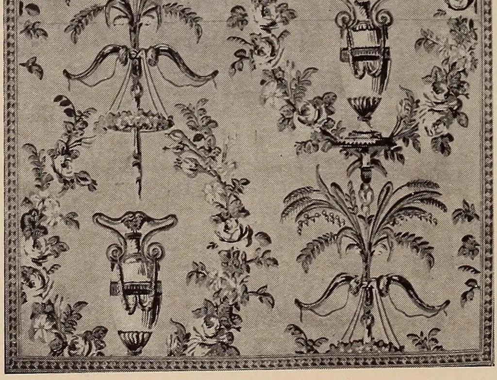 An illustration from Wall-papers old and new : exclusive designs, 1900, leaf 23