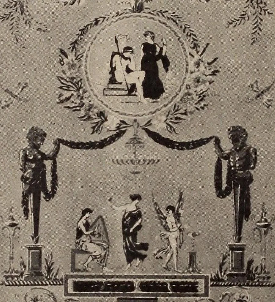 An illustration from Wall-papers old and new : exclusive designs, 1900, leaf 53